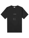 24/1 Jersey Garment Dyed Logo Short Sleeve T-Shirt Black - CP COMPANY - BALAAN 2