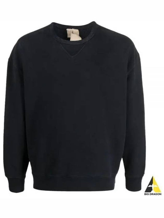 Garment Dyed Cotton Jersey Sweatshirt Navy - TEN C - BALAAN 2