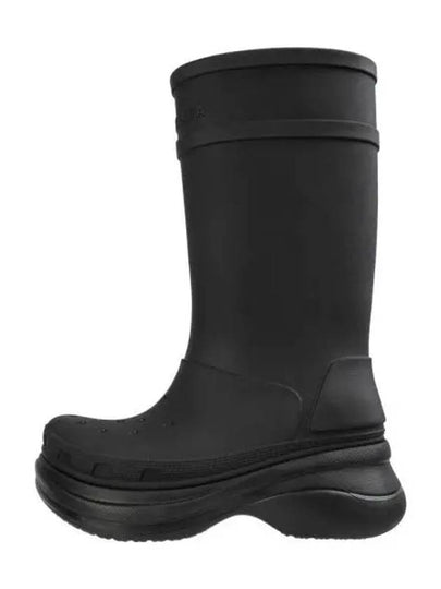 Women's Crocs Rubber Long Boots Black - BALENCIAGA - BALAAN 2