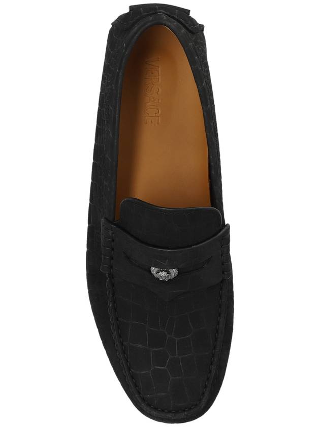 Versace Leather Loafers, Men's, Black - VERSACE - BALAAN 6