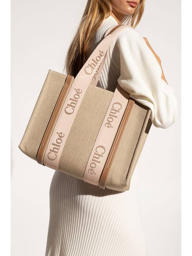 Woody Medium Tote Bag Blushy Beige - CHLOE - BALAAN 3