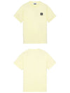 Logo Patch Short Sleeve T-Shirt Yellow - STONE ISLAND - BALAAN 5