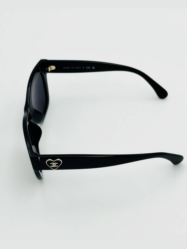 Eyewear Heart Logo Square Sunglasses Black - CHANEL - BALAAN 6