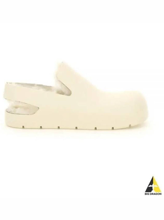 Shearling Puddle Sandals Off White - BOTTEGA VENETA - BALAAN 2