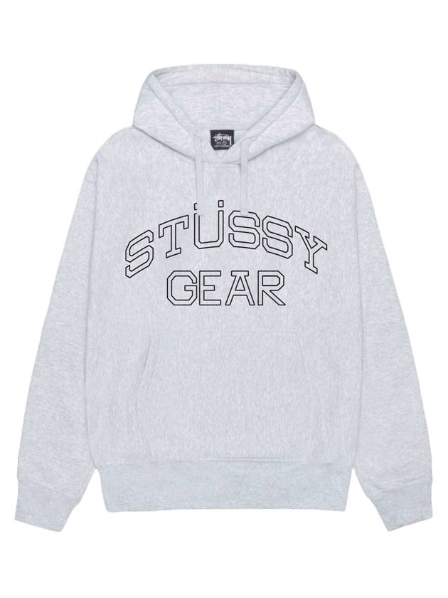 Gear Logo Hoodie Ash Heather - STUSSY - BALAAN 1