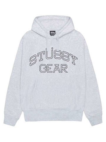 Gear Logo Hoodie Ash Heather - STUSSY - BALAAN 1