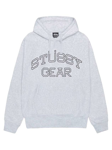 Gear Logo Hoodie Ash Heather - STUSSY - BALAAN 1