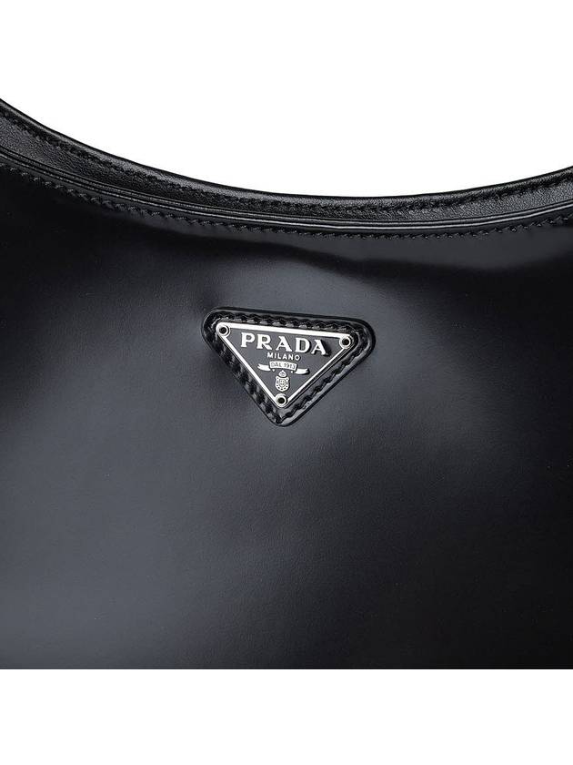 Triangular Logo Cleo Brushed Leather Shoulder Bag Black - PRADA - BALAAN 8