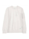 Lens Wappen Crew Neck Knit Top White - CP COMPANY - BALAAN 1