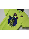 Neon yellow goddess statue face airplane short sleeve tshirt - KENZO - BALAAN 4