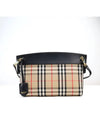 Vintage Check Leather Society Clutch Bag Beige - BURBERRY - BALAAN 3