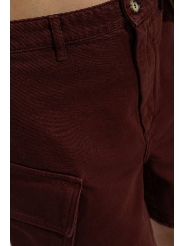 JW Anderson Denim Shorts, Women's, Burgundy - JW ANDERSON - BALAAN 5