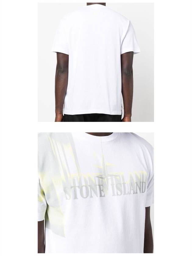 Motion Saturation One Garment Dyed Short Sleeve T-Shirt White - STONE ISLAND - BALAAN 6