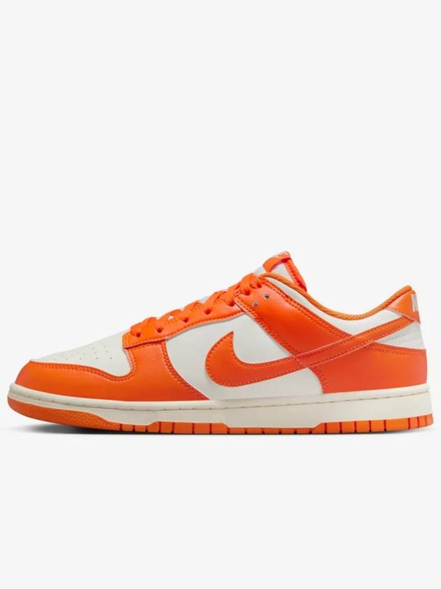 Dunk Retro Low Top Sneakers Pale Ivory Safety Orange - NIKE - BALAAN 1