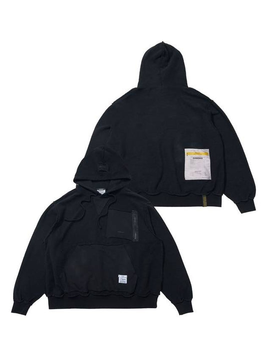 INSIDEOUT OVERSIZED BIO WASHED HOODIE V2 BLACK - STIGMA - BALAAN 1