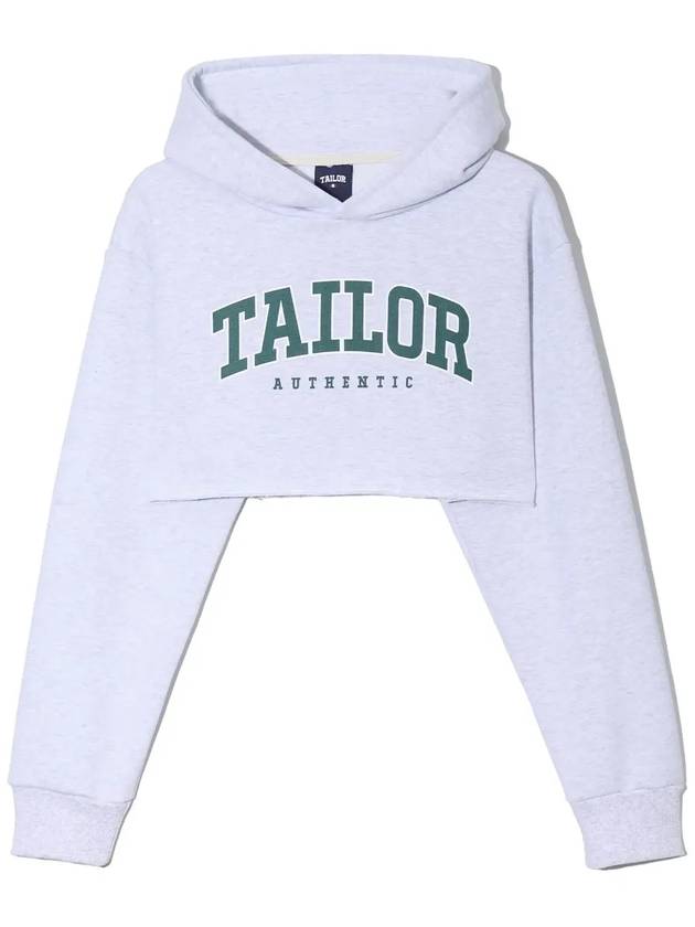 Underboob Hoodie White Melange - TAILOR STUDIO - BALAAN 4