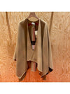 Reversible Check Merino Wool Poncho Camel Brown - BURBERRY - BALAAN 6