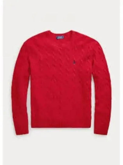 Men's Wool Cashmere Cable Knit Top Red - POLO RALPH LAUREN - BALAAN 2