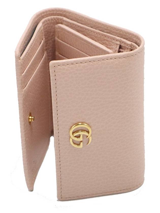 Gucci 546584 Baby Pink Textured GG Marmont Small 3 fold Bicycle Wallet - GUCCI - BALAAN 8