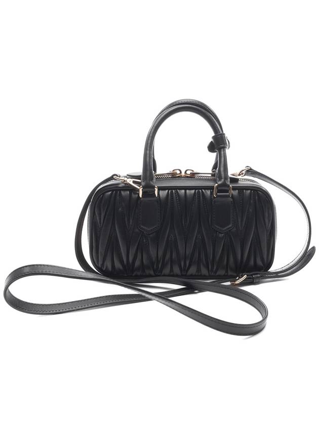 Arcadie Matelassé Mini Tote Bag Black - MIU MIU - BALAAN 5