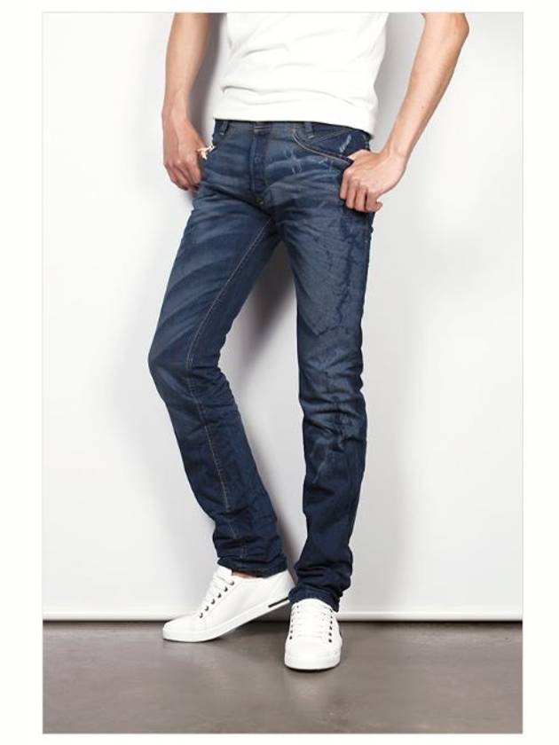 Men's Braddom Straight Jeans Dark Blue - DIESEL - BALAAN 3