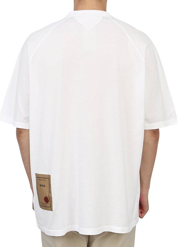 Pocket Back Logo Patch Cotton Short Sleeve T-Shirt White - TEN C - BALAAN 5