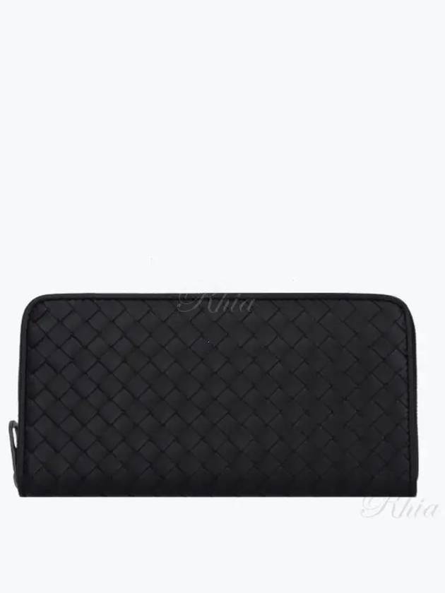 Intrecciato Zipper Long Wallet Black - BOTTEGA VENETA - BALAAN 2