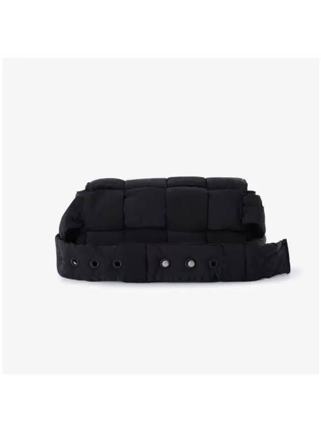 Cassette Padding Intrecciato Belt Bag Black - BOTTEGA VENETA - BALAAN 5