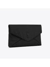 Cassandre Large Envelope Pouch Bag Black - SAINT LAURENT - BALAAN 3