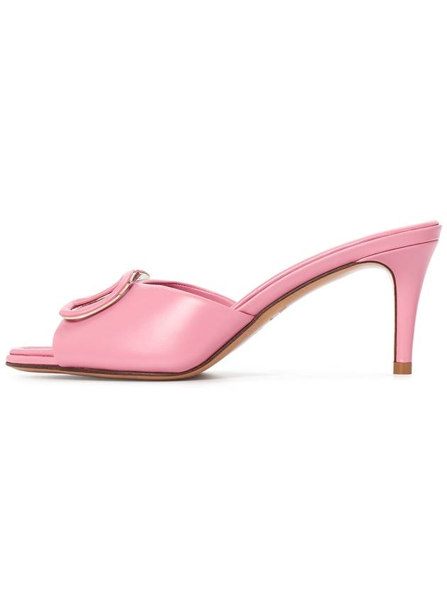 V Logo Sandals Heels Pink - VALENTINO - BALAAN 5