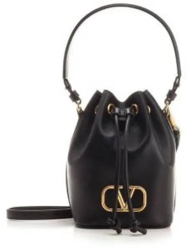 V Logo Bucket Bag Black - VALENTINO - BALAAN 2