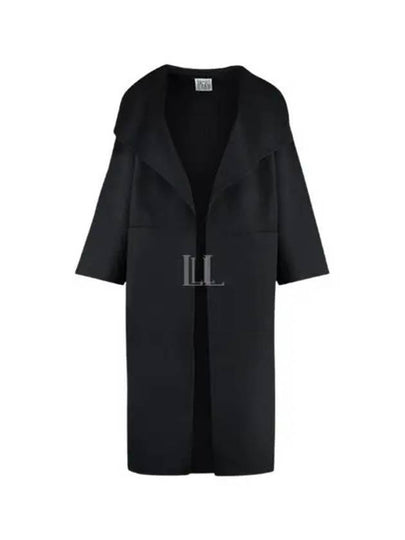 Signature Wool Cashmere Single Coat Black - TOTEME - BALAAN 2