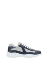 America's Cup Leather Low Top Sneakers Silver Navy - PRADA - BALAAN 2