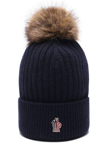 Women's Grenoble Pom Pom Cashmere Beanie - MONCLER - BALAAN 1