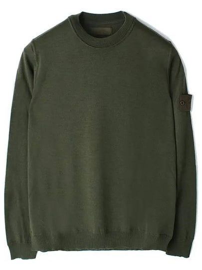 Compass Badge Knit Top Green - STONE ISLAND - BALAAN 2