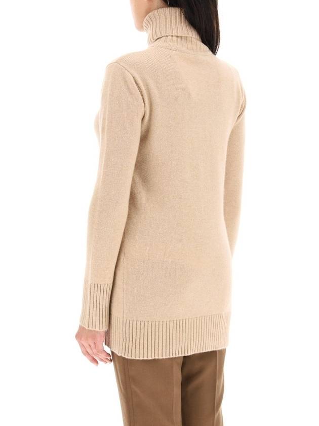 Women's Cammello Chiaro Wool Cashmere Turtleneck Beige - MAX MARA - BALAAN 4