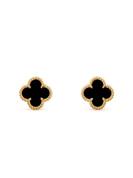 Sweet Alhambra Earrings Gold Black - VANCLEEFARPELS - BALAAN 2