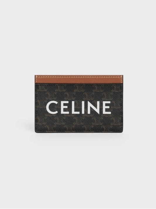 Triomphe Canvas Logo Card Wallet Tan - CELINE - BALAAN 2