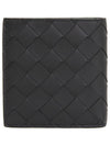 Intrecciato Slim Half Wallet Black - BOTTEGA VENETA - BALAAN 3