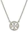 Miller Pave Logo Delicate Necklace Silver - TORY BURCH - BALAAN 5