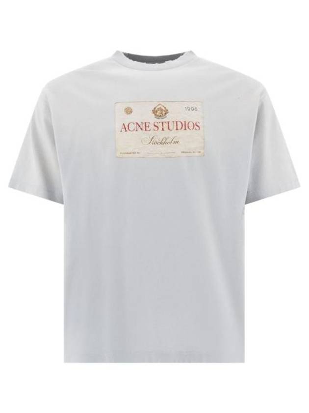 Layered Print Short Sleeve T-Shirt Light Grey - ACNE STUDIOS - BALAAN 1