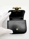 Triomphe Small Shiny Calfskin Cross Bag Black - CELINE - BALAAN 9