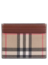 Check Print Leather Card Holder Beige - BURBERRY - BALAAN 2