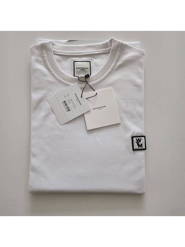 Men's Back Logo Cotton Short Sleeve T-Shirt White - WOOYOUNGMI - BALAAN 8