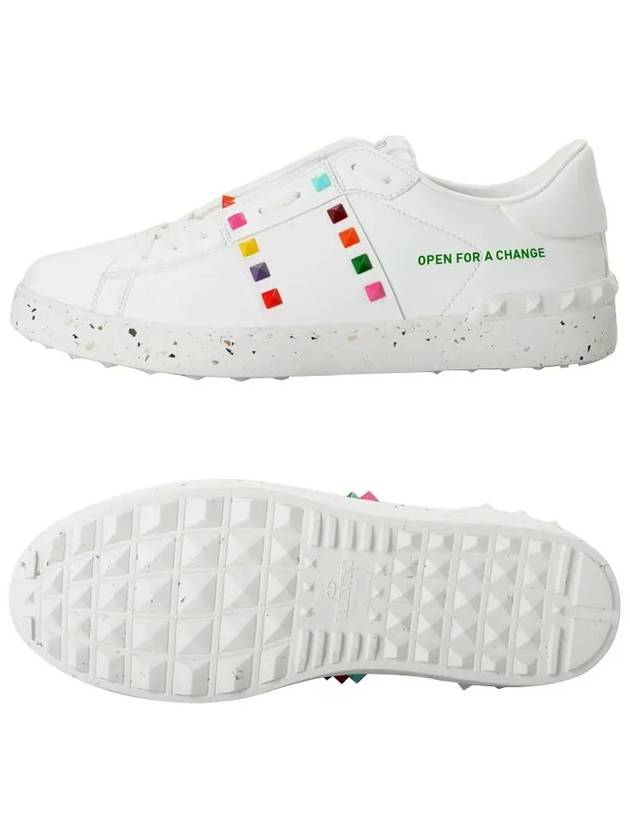 Open Rockstud Untitled Low Top Sneakers White - VALENTINO - BALAAN 3