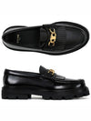 Margaret Loafers With Triomphe Chain In Polished Bull Black - CELINE - BALAAN 2