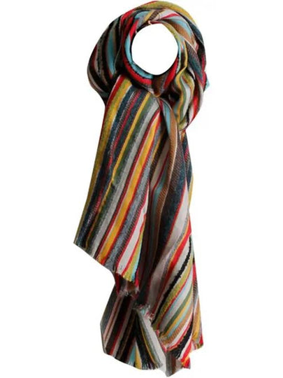 Signature Stripe Textured Scarf - PAUL SMITH - BALAAN 2