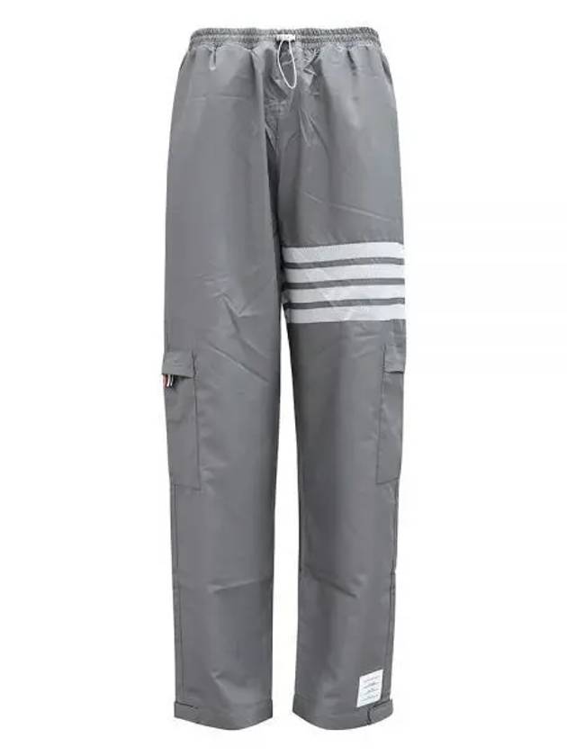 Men's Military Ripstop Mesh 4 Bar Track Pants Grey - THOM BROWNE - BALAAN 2