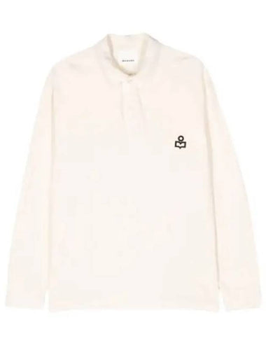 Anafikolo Embroidery Logo Long Sleeve Polo Shirt Ivory - ISABEL MARANT - BALAAN 1