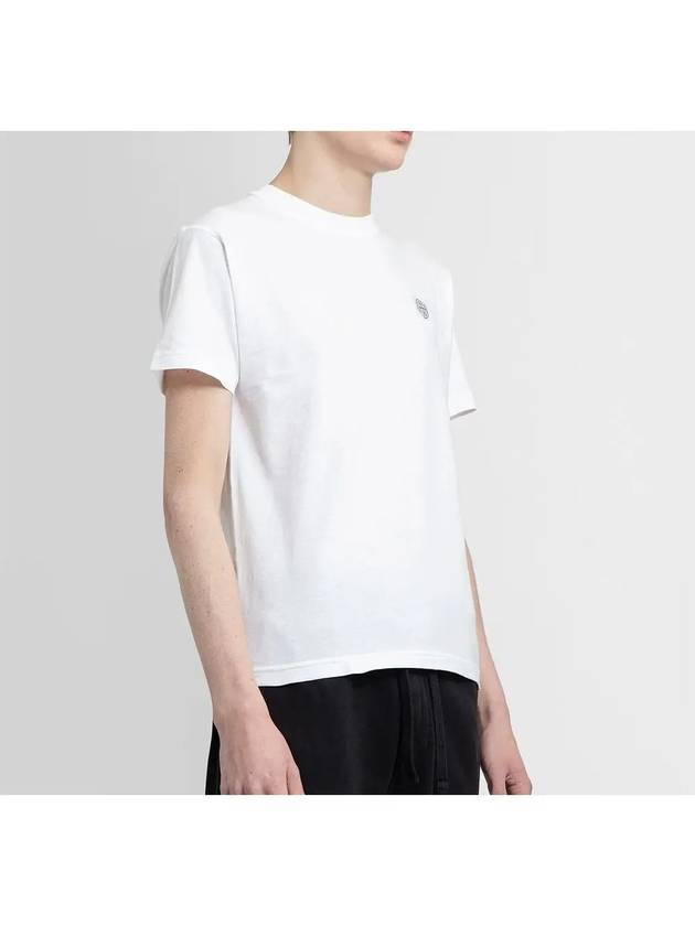 Organic Cotton Short Sleeve T-Shirt White - STONE ISLAND - BALAAN 5